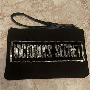 Victoria's Secret Black Sequin Clutch Bag